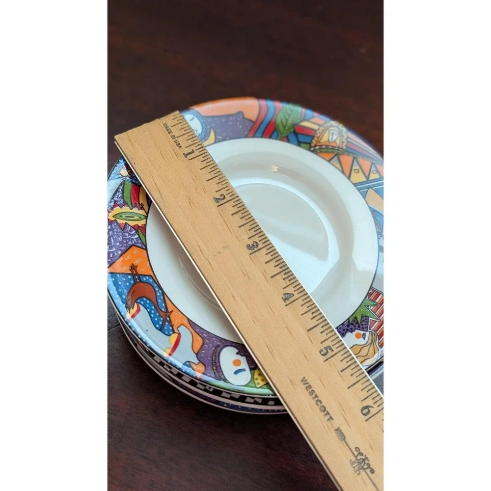 Vintage Vitromaster Metropolitan 1991 Art Deco Salad Plates Set of 4 6.5